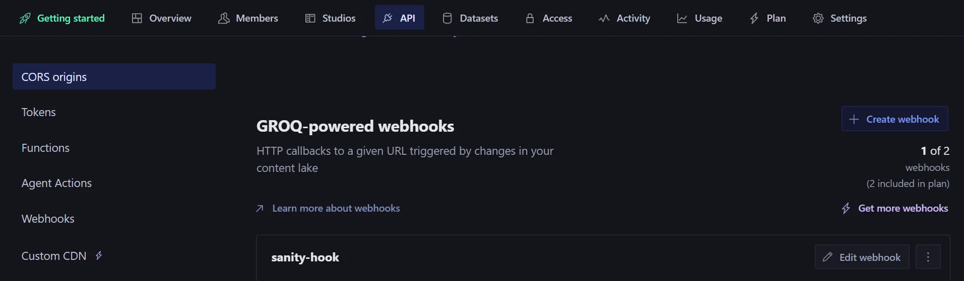 Sanity Webhook